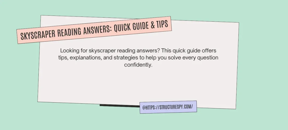 skyscraper reading answers​