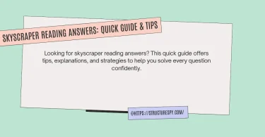 skyscraper reading answers​